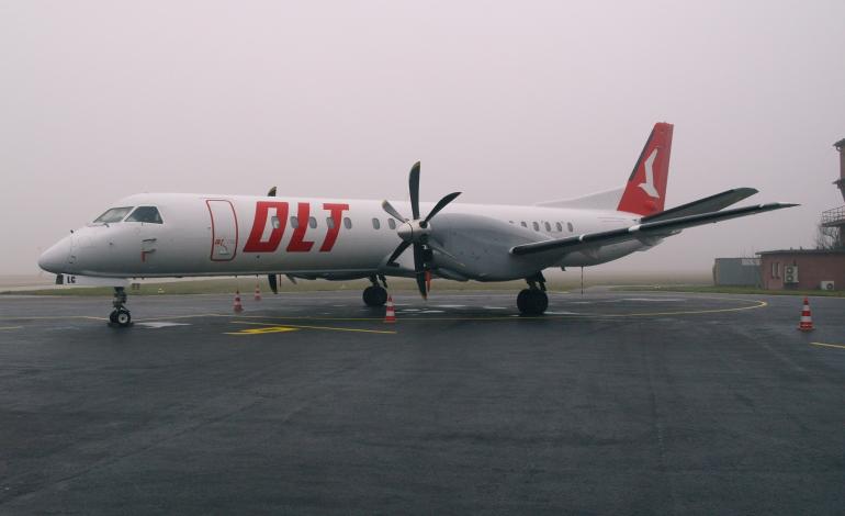 lietadlo SAAB 2000 na letisku Košice