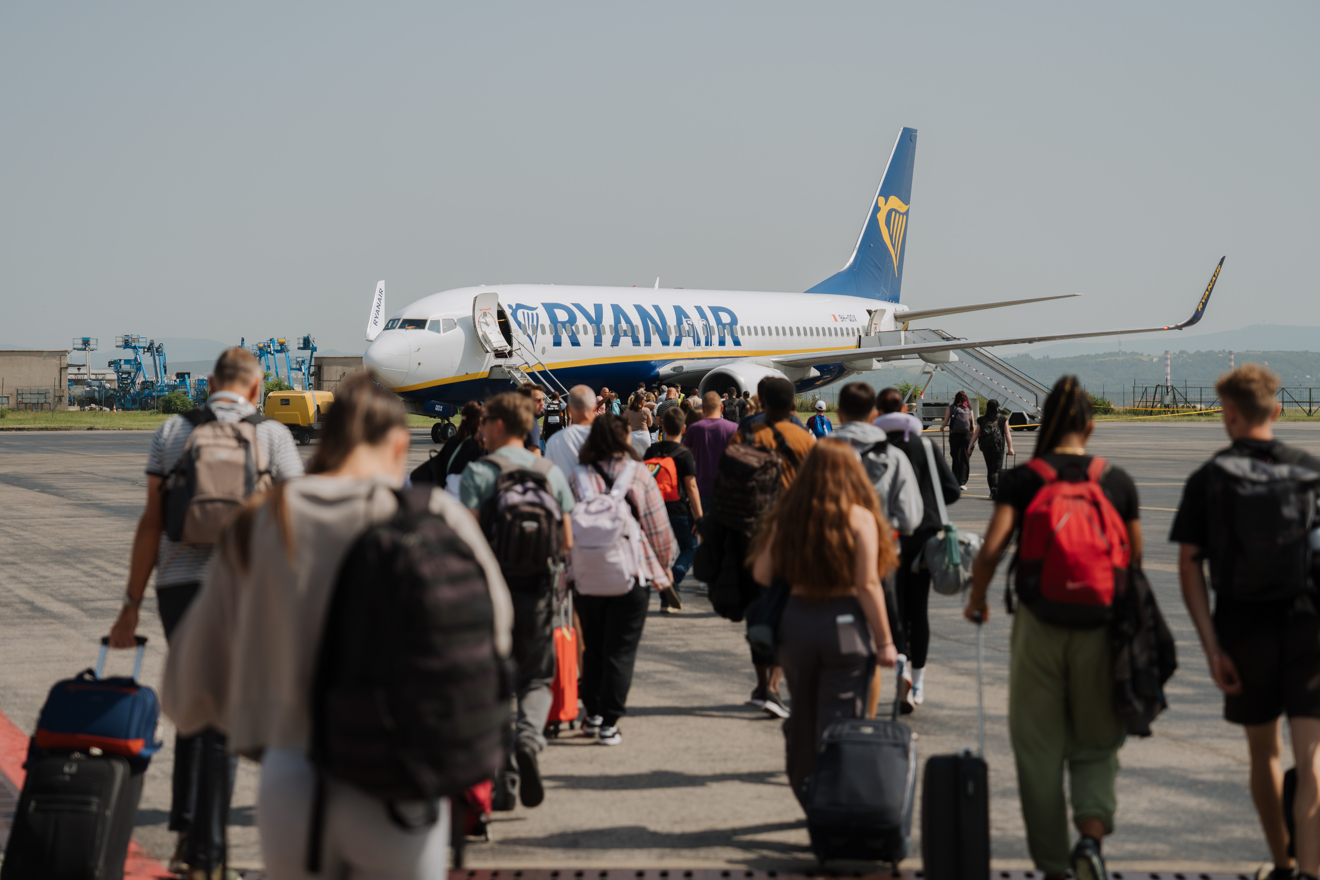Ryanair lietadlo na letisku