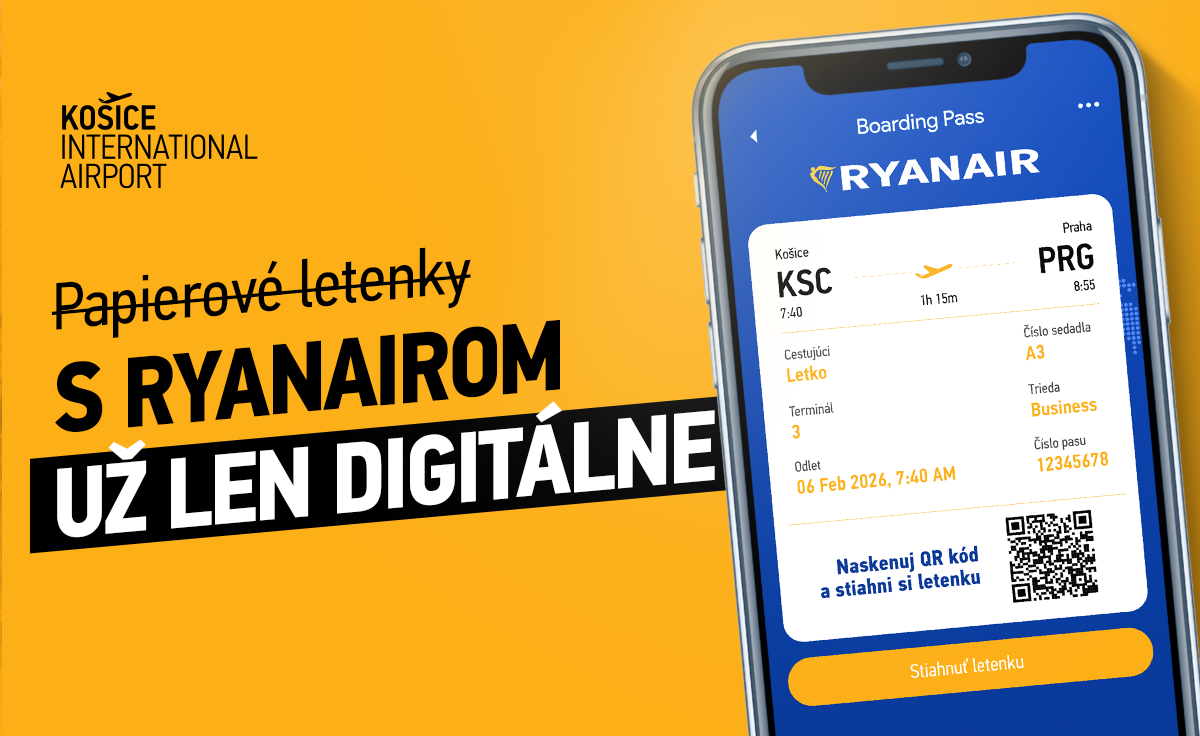 Ryanair digitalizácia letisko Košice