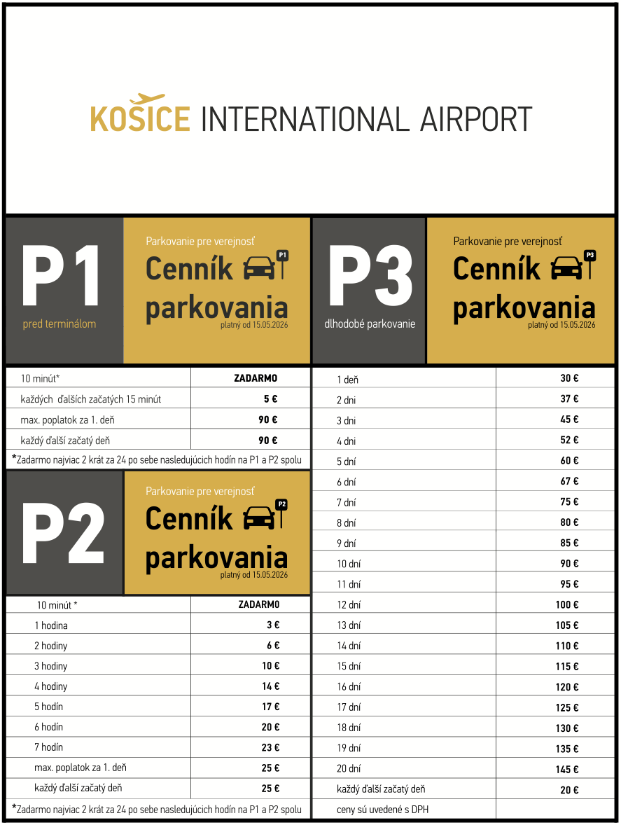 Cenníky parkovania