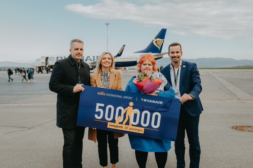 RYANAIR OSLAVUJE POL MILIÓNA CESTUJÚCICH V KOŠICIACH UVEDENÍM LETNÉHO LETOVÉHO PORIADKU A NOVOU LINKOU DO ZADARU