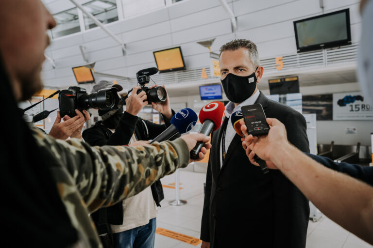 The first flight to Košice Airport symbolically operated by Czech Airlines