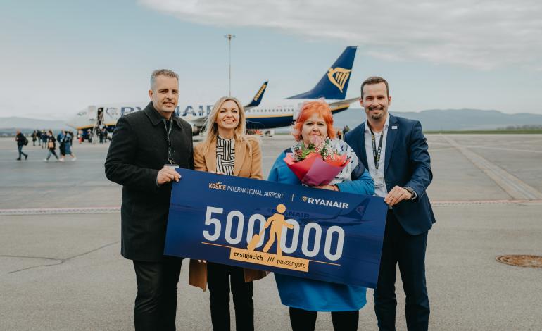 500 000 cestujúcich z Košíc s Ryanair
